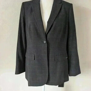 Calvin Klein Women's Black and White Blazer